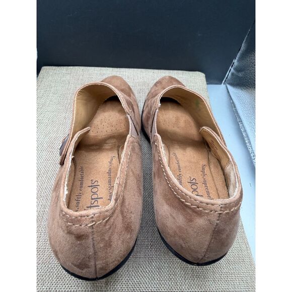 Soft Spots Suede Mary Jane Heels Size 9.5 Light Brown - Picture 9 of 9